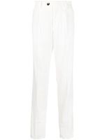 Brunello Cucinelli pantalon chino à fermeture décalée - Blanc