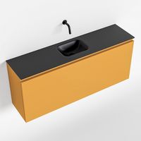 Toiletmeubel Mondiaz Olan | 120 cm | Meubelkleur Ocher | Lex wastafel Urban Midden | Zonder kraangat