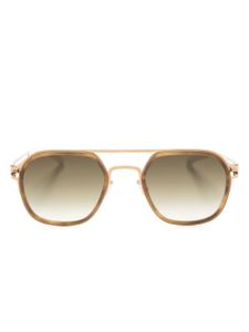 Mykita lunettes de soleil Leeland à monture pilote - Marron