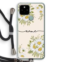 Daisies: Pixel 5 Transparant Hoesje met koord Daisies: Pixel 5 Transparant Hoesje met koord
