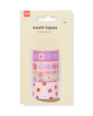 HEMA Washi Tape 1.5cm Bloemen - 3 Stuks