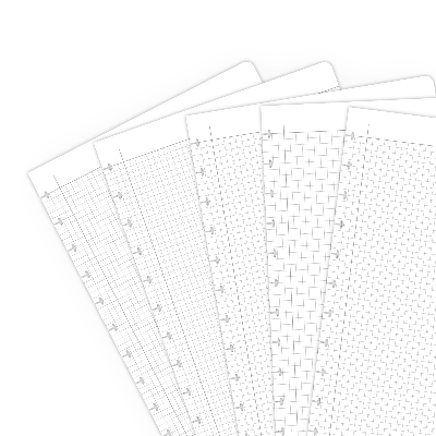 Set Extra Pagina's-A4 - ruitjes 0,5cm