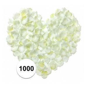 Witte rozenblaadjes 1000 stuks