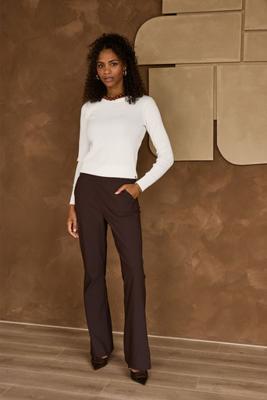 Flair bonded trousers - espresso - 94800