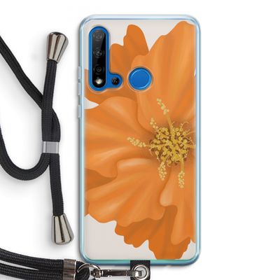 Orange Ellila flower: Huawei P20 Lite (2019) Transparant Hoesje met koord
