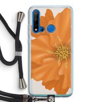 Orange Ellila flower: Huawei P20 Lite (2019) Transparant Hoesje met koord
