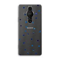 Blauwe stippen: Sony Xperia Pro-I Transparant Hoesje