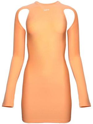 Off-White robe Sleek à coupe courte - Orange