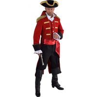 Luxe piraat outfit rood voor heren - thumbnail