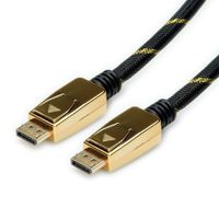 ROLINE 11.04.5921 DisplayPort kabel 2 m Zwart, Goud - thumbnail