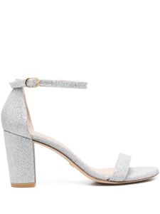 Stuart Weitzman sandales à paillettes 90 mm - Argent