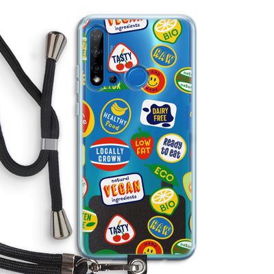 Fruitsticker: Huawei P20 Lite (2019) Transparant Hoesje met koord