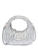 Miu Miu mini sac porté épaule Wander matelassé - Argent