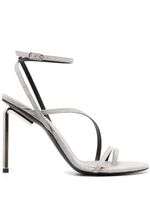 Off-White sandales Allen 110 mm en cuir à paillettes - Argent