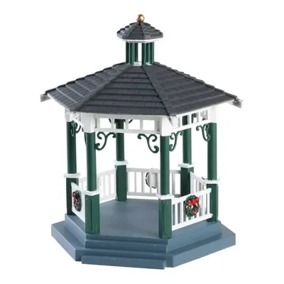 Lemax victorian park gazebo kerstdorp tafereel Caddington Village 2018