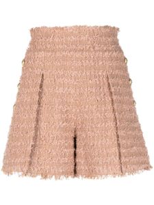 Balmain short en tweed à taille haute - Tons neutres