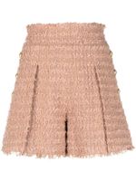 Balmain short en tweed à taille haute - Tons neutres