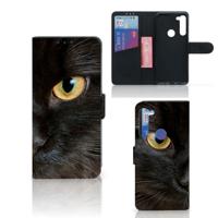 Motorola G8 Power | Telefoonhoesje | Met pasjeshouder | Zwarte Kat