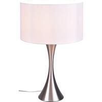 LED Tafellamp Rond - Moderne Tafelverlichting - Mat Nikkel - E27 - Max 60W