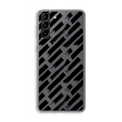 Zwarte vegen: Samsung Galaxy S21 Plus Transparant Hoesje