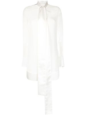 Givenchy robe courte à col noué - Blanc