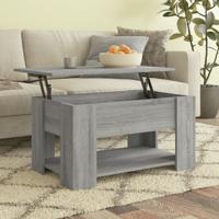 Salontafel 79x49x41 cm bewerkt hout grijs sonoma eikenkleurig