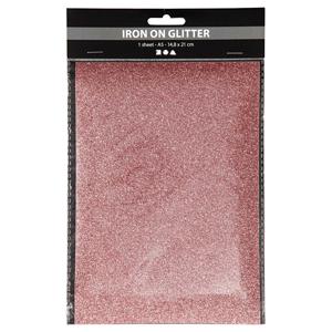 Creativ Company Opstrijkfolie glitter lichtrood, a5