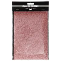 Creativ Company Opstrijkfolie glitter lichtrood, a5