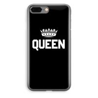 Queen zwart: iPhone 8 Plus Transparant Hoesje