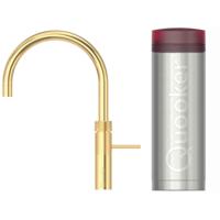 Quooker Fusion Round Keukenkraan Set - Kokend Warm- en Koud Water - Goud - Inclusief PRO3 Reservoir