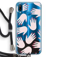Hands pink: Huawei P20 Lite Transparant Hoesje met koord