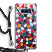 Colored Giraffe: Samsung Galaxy S10e Transparant Hoesje met koord