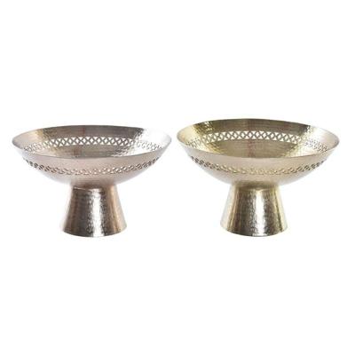 Middenstuk DKD Home Decor Koper Gouden Aluminium 34 x 34 x 20 cm (2 Stuks)