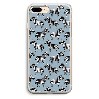 Zebra: iPhone 7 Plus Transparant Hoesje