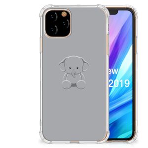 Apple iPhone 11 Pro Stevig Bumper Hoesje Grijs Baby Olifant