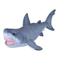 Wild Republic witte haai knuffel - Pluche - 55 cm - blauw - haaien - vissen - zeedieren