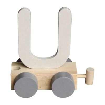 JeP kids houten treinletter U-offwhite