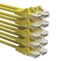 Cat 5e - U/UTP - Netwerkkabel - Patchkabel - Internetkabel - 1 Gbps - 15 meter - Geel - Allteq - thumbnail