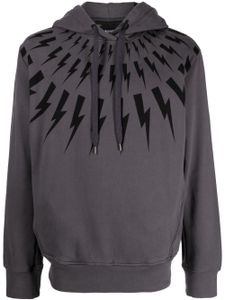 Neil Barrett hoodie à imprimé Thunderbolt - Gris