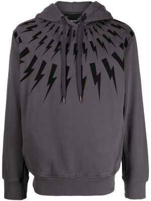 Neil Barrett hoodie à imprimé Thunderbolt - Gris