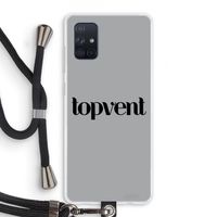 Topvent Grijs Zwart: Samsung Galaxy A71 Transparant Hoesje met koord