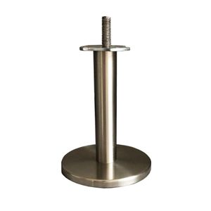 RVS / INOX ronde meubelpoot 14 cm (M10)