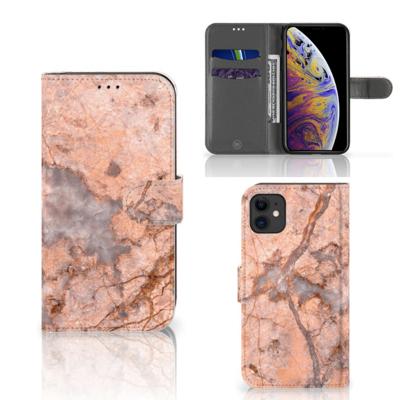 Apple iPhone 11 | Bookcase | Marmer Oranje