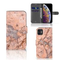 Apple iPhone 11 | Bookcase | Marmer Oranje