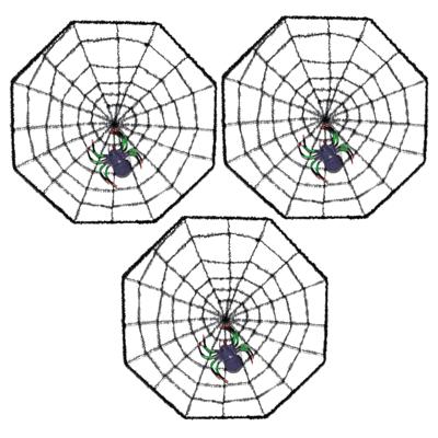 Decoratie Spinnenwebben - 3x - 37 x 37 cm - Halloween thema versieringen met spin - horror sfeer
