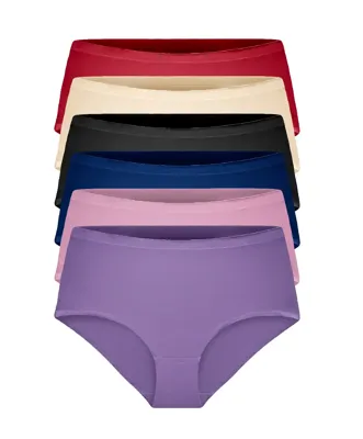 Gaubert 6-Pack Dames heup slips invisible - Onzichtbare dames naadloze midi onderbroeken - Schijnt niet door