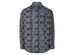 LIVERGY Flanellen heren overhemd (XL (43/44), Print/grijs/zwart)