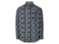 LIVERGY Flanellen heren overhemd (XL (43/44), Print/grijs/zwart)