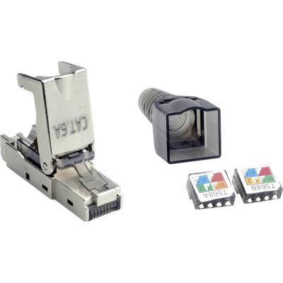 Value Op locatie monteerbare RJ-45-stekker Cat.6A (klasse EA), STP 26.99.0373 Zilver (metallic) 1 stuk(s)