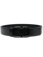 Valentino Garavani ceinture VLOGO en cuir - Noir - thumbnail